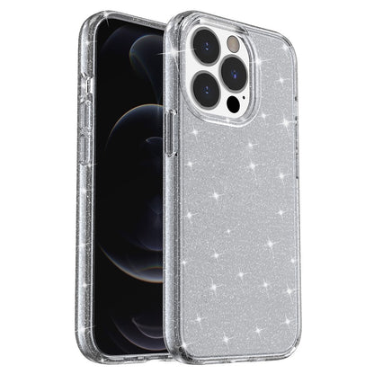 For iPhone 15 Pro Max Sparkly Glitter Protective Case Hard PC + Soft TPU Anti-scratch Phone Cover