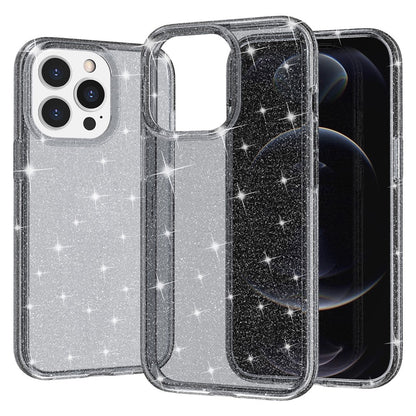For iPhone 15 Pro Max Sparkly Glitter Protective Case Hard PC + Soft TPU Anti-scratch Phone Cover