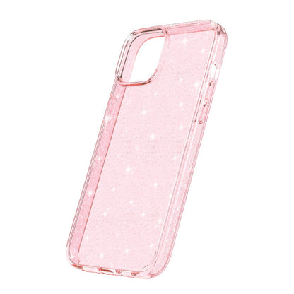 For iPhone 15 Bump Proof Protective Case Sparkly Glitter Hard PC + Soft TPU Phone Cover