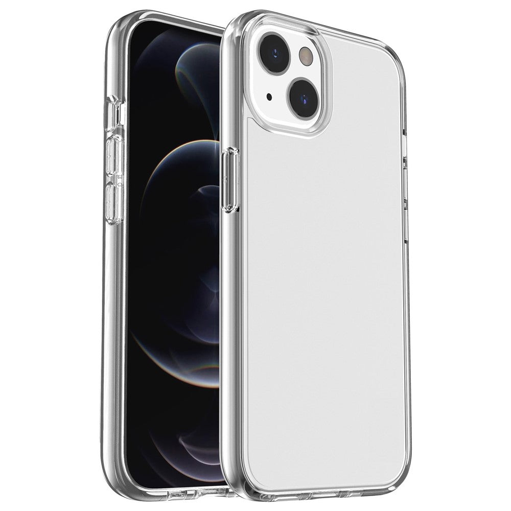 Transparent Phone Case for iPhone 15 , Hard PC + Soft TPU Case Anti-scratch Hybrid Cover