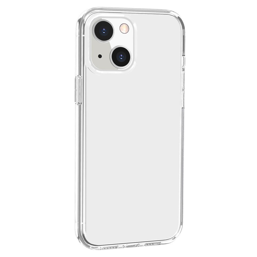 Phone Case for iPhone 15 Plus , Transparent Hard PC + Soft TPU Case Hybrid Cover