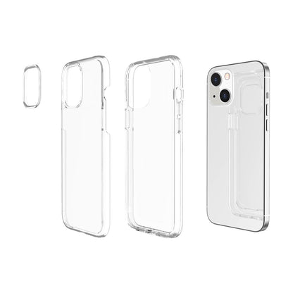 Phone Case for iPhone 15 Plus , Transparent Hard PC + Soft TPU Case Hybrid Cover