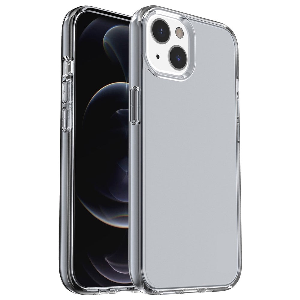Phone Case for iPhone 15 Plus , Transparent Hard PC + Soft TPU Case Hybrid Cover