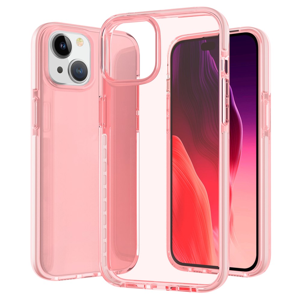 For iPhone 15 Plus Anti-Scratch Phone Cover Clear Slim Dustproof TPU+TPE Mobile Phone Case Shell