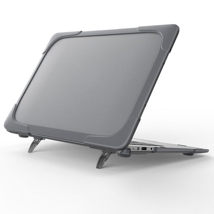 For Macbook Air 13.3 Inch See-through Full Protection PC TPU Case with Kickstand A1369/A1466