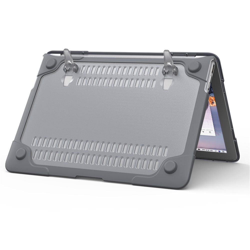 For Macbook Air 13.3 Inch See-through Full Protection PC TPU Case with Kickstand A1369/A1466