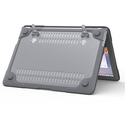 For Macbook Air 13.3 Inch See-through Full Protection PC TPU Case with Kickstand A1369/A1466