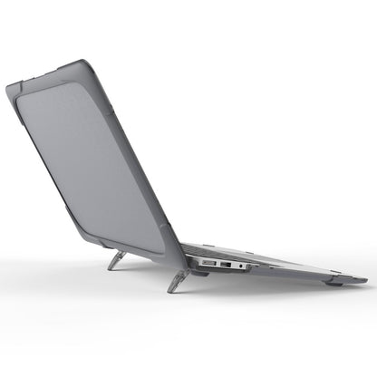 For Macbook Air 13.3 Inch See-through Full Protection PC TPU Case with Kickstand A1369/A1466