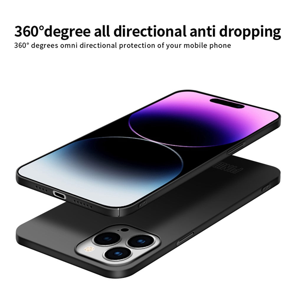 PINWUYO PC Series for iPhone 14 Pro Max Shockproof Phone Case Matte Hard PC Cover with Magnetic Ring Holder