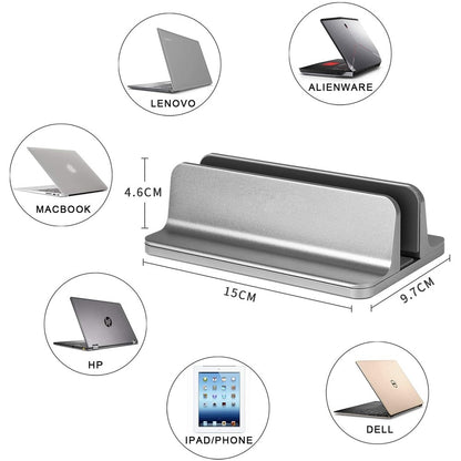 Aluminum Alloy Vertical Laptop Stand Adjustable Desktop Holder