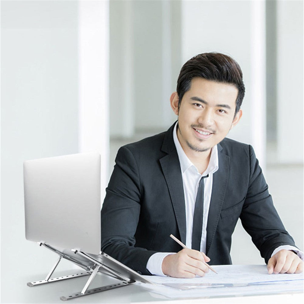 Foldable Aluminium Alloy Desktop Holder Stand for iPad 9.7 (2018), etc