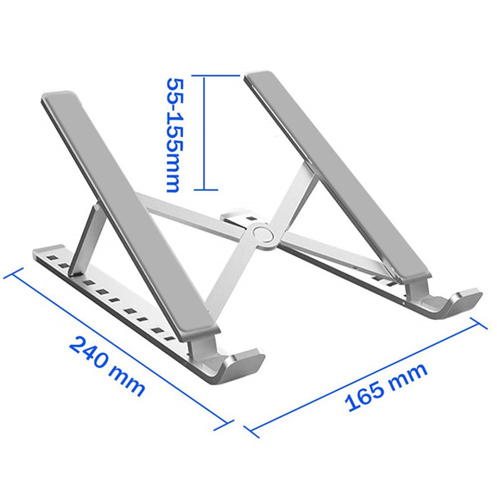 Foldable Aluminium Alloy Desktop Holder Stand for iPad 9.7 (2018), etc