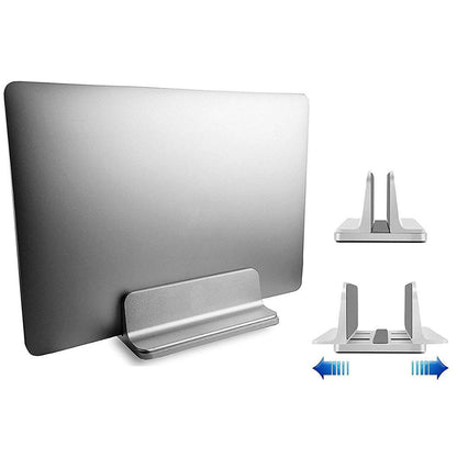 Vertical Laptop Stand Dock Desktop Aluminum Alloy Stand with Adjustable Width