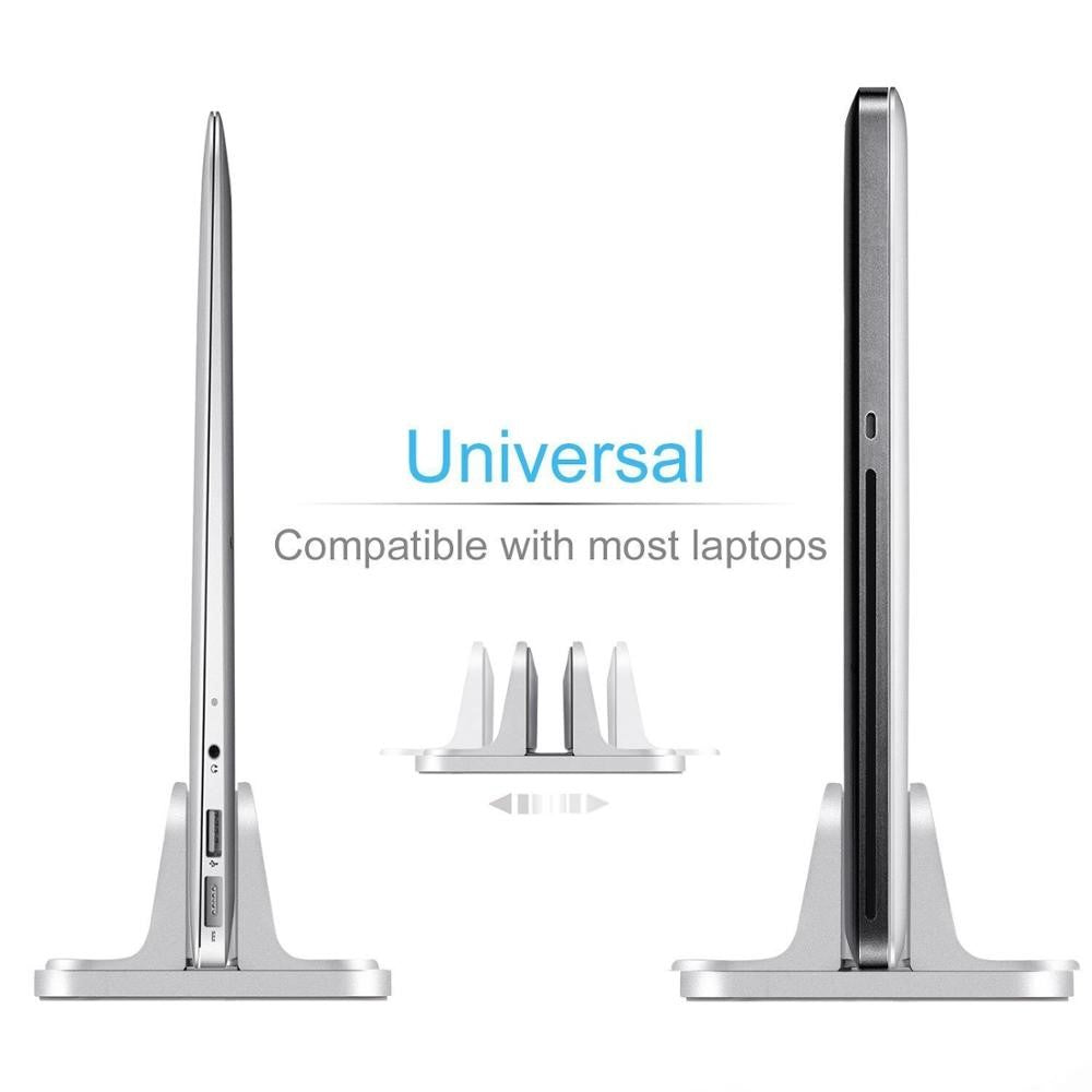 Vertical Laptop Stand Dock Desktop Aluminum Alloy Stand with Adjustable Width