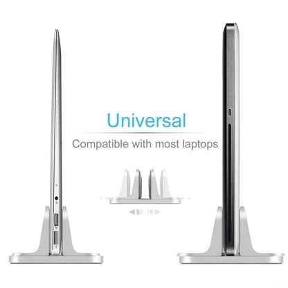 Vertical Laptop Stand Dock Desktop Aluminum Alloy Stand with Adjustable Width