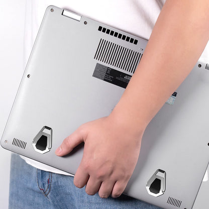R-JUST 1 Pair Shield Shape Foldable Laptop Desktop Holder Riser Aluminium Alloy Notebook Stand