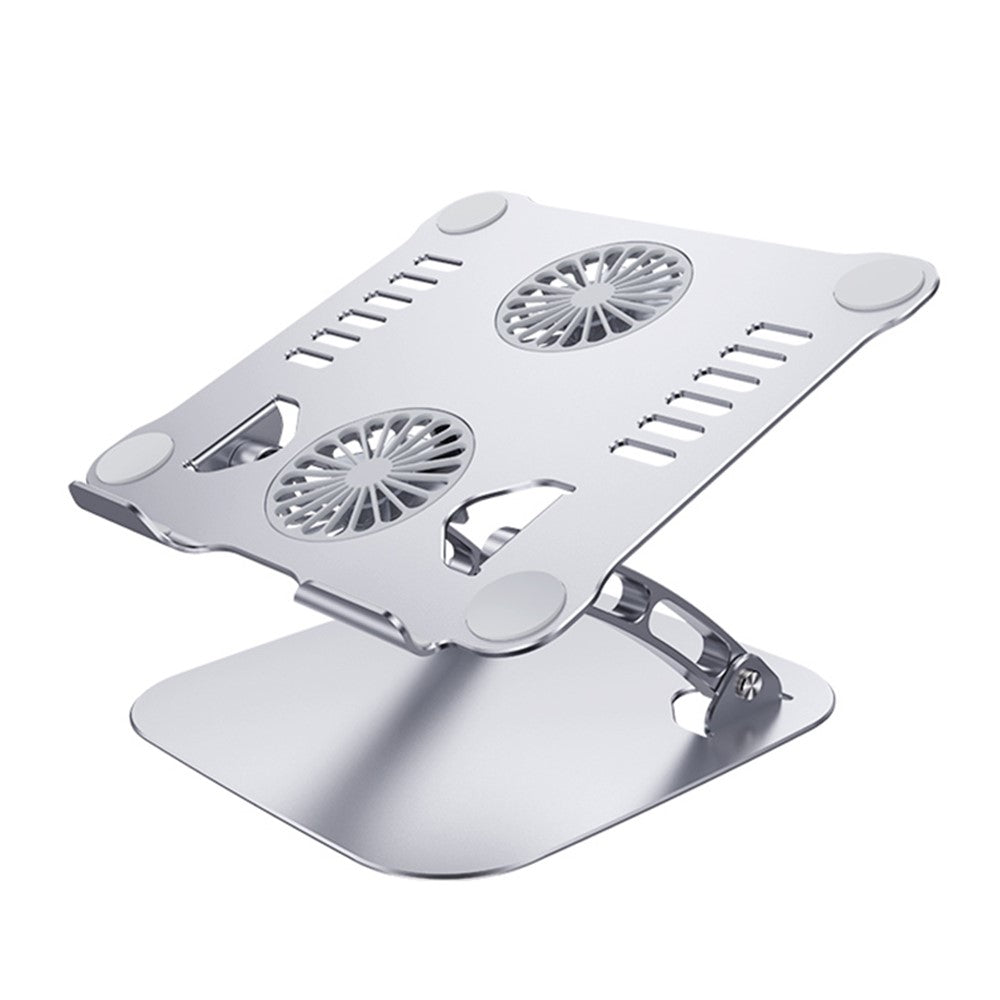 R-JUST HZ13 Aluminum Alloy Laptop Stand Mount Notebook Riser Bracket with Double Cooling Fan
