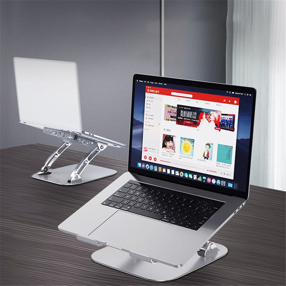 R-JUST HZ13 Aluminum Alloy Laptop Stand Mount Notebook Riser Bracket with Double Cooling Fan