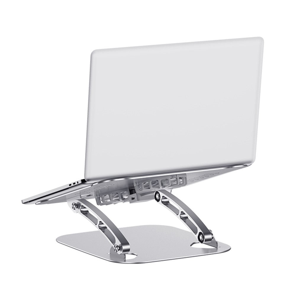 R-JUST HZ13 Aluminum Alloy Laptop Stand Mount Notebook Riser Bracket with Double Cooling Fan