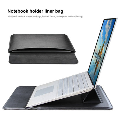 PU Leather Waterproof Laptop Sleeve Bag Horizontal Carrying Pouch for MacBook Air 13.3 inch