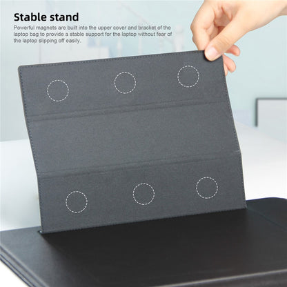 Stylish Waterproof PU Leather Notebook Sleeve Bag Laptop Horizontal Carrying Pouch for 15.4 inches Laptop
