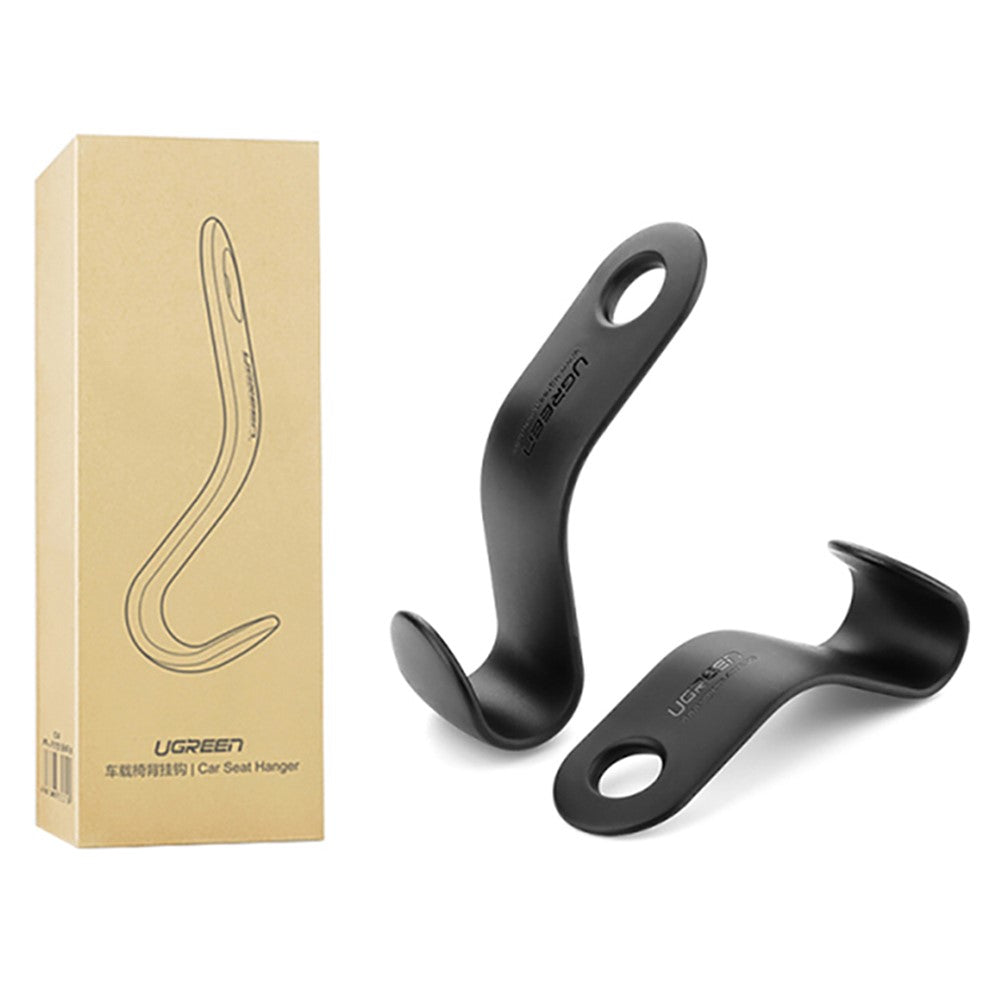 UGREEN 2Pcs Car Seat Headrest Hooks Universal Back Seat Organizer Hanger Storage Hook for Handbag Purse Grocery Bag