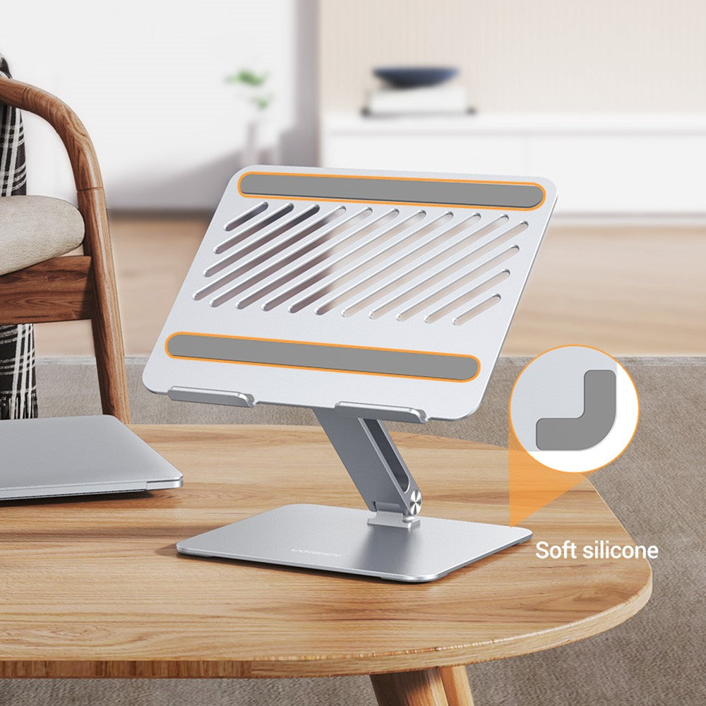 UGREEN 40291 Folding Aluminum Laptop Stand with Multi-Angle Adjustable Portable Desktop Tablet Holder for MacBook Air Pro Computers