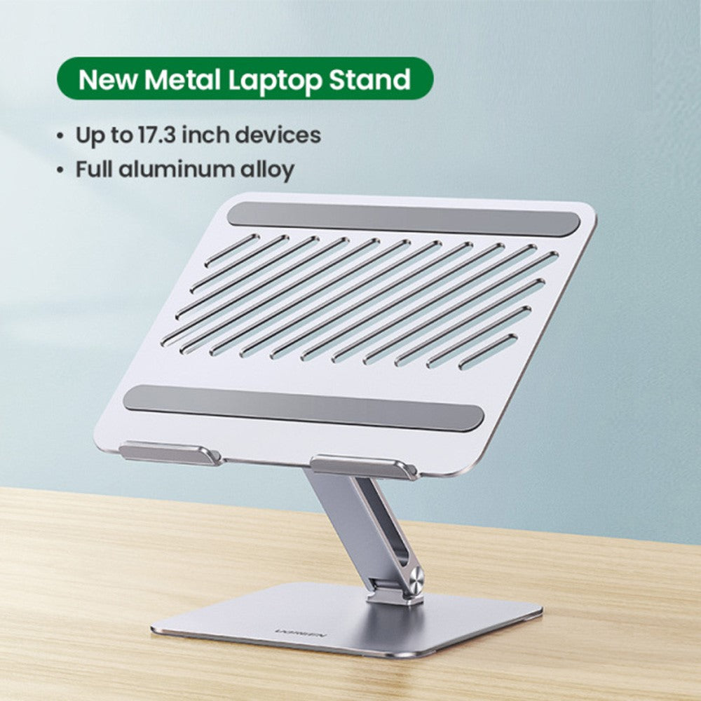 UGREEN 40291 Folding Aluminum Laptop Stand with Multi-Angle Adjustable Portable Desktop Tablet Holder for MacBook Air Pro Computers