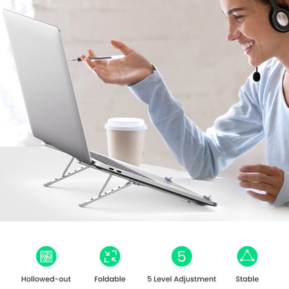 UGREEN 20642 Adjustable Folding Aluminum Laptop Stand Multi-Angle Portable Desktop Computer Holder for MacBook Air Pro Laptops