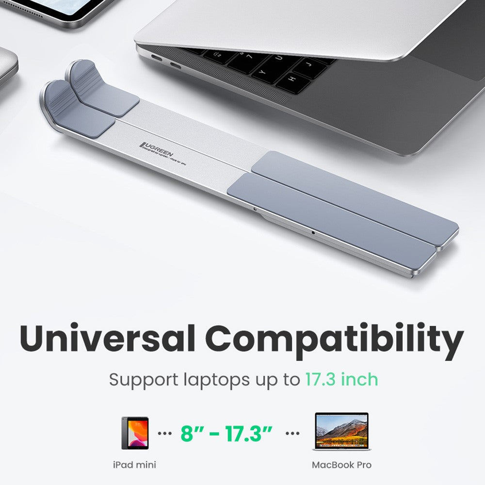 UGREEN 20642 Adjustable Folding Aluminum Laptop Stand Multi-Angle Portable Desktop Computer Holder for MacBook Air Pro Laptops