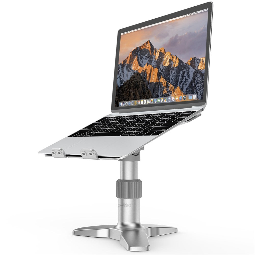 L2 Aluminum Laptop Stand Multi-Angle Adjustable Portable Desktop Tablet Holder with Heat Dissipation Hole for MacBook Air Pro/iPad