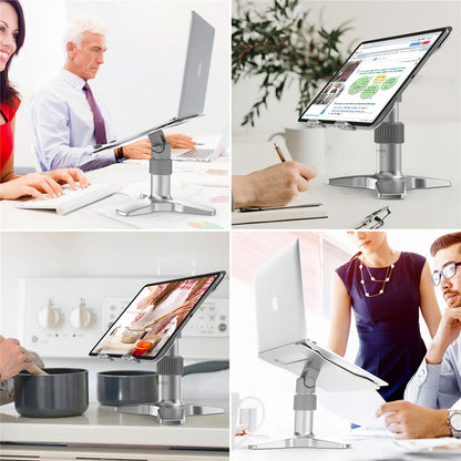 L2 Aluminum Laptop Stand Multi-Angle Adjustable Portable Desktop Tablet Holder with Heat Dissipation Hole for MacBook Air Pro/iPad