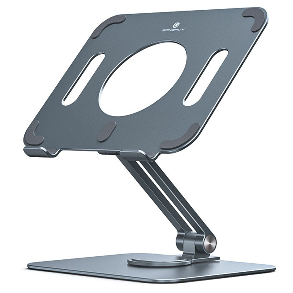 BONERUY L04mini 360 Degree Rotating Tablet Holder Hollow Heat Dissipation Aluminum Alloy Foldable Cradle for iPad