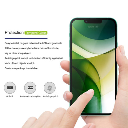 AMORUS Silk Printing High Definition Full Glue Tempered Glass Film Full Screen Covering Protector for iPhone 13 Pro Max / 14 Plus