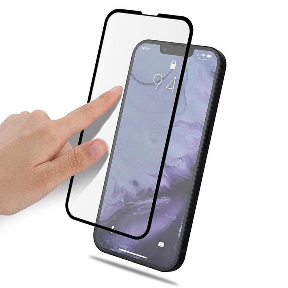 MOCOLO HD 9H Full Screen Coverage Silk Print Tempered Glass Full Glue Protector for iPhone 13 Pro Max / 14 Plus