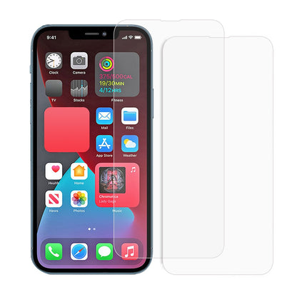For iPhone 13 Pro / iPhone 13 6.1-inch 2Pcs 9H Hardness Ultra-thin Clear 2.5D Tempered Glass Screen Protector