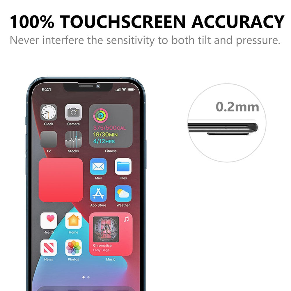 2PCS 9H 2.5D Tempered Glass Screen Protector for iPhone 13 Pro Max / 14 Plus