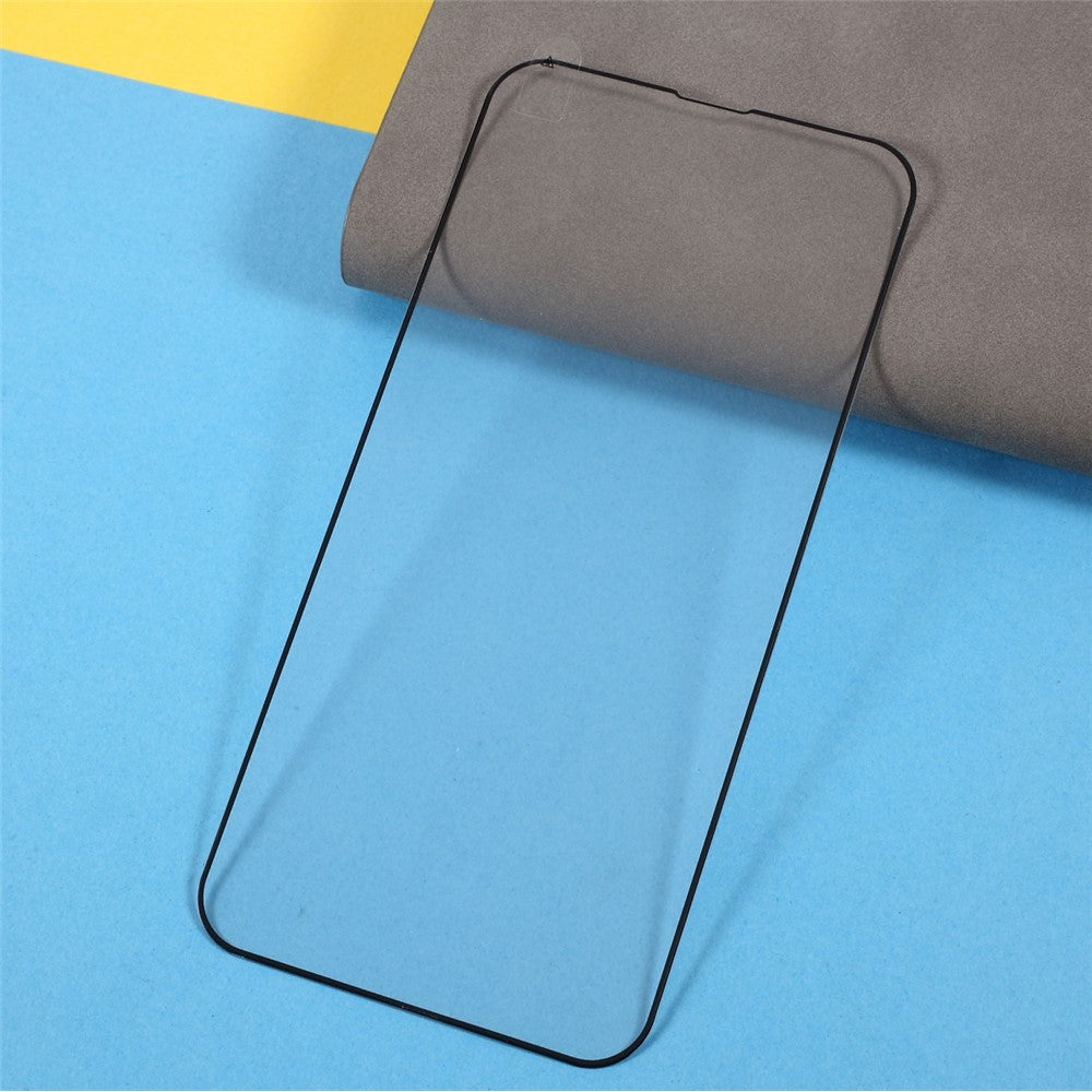 For iPhone 13 Pro Max / 14 Plus Anti-explosion Silk Printing Full Glue Full Screen Tempered Glass Protector Film