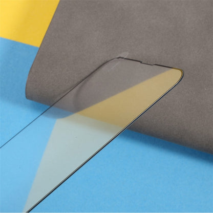 For iPhone 13 Pro Max / 14 Plus Anti-explosion Silk Printing Full Glue Full Screen Tempered Glass Protector Film