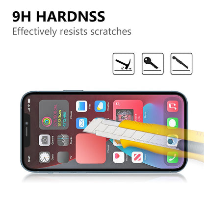 Full Glue Tempered Glass Screen Protector with Black Edges for iPhone 13 Pro Max / 14 Plus
