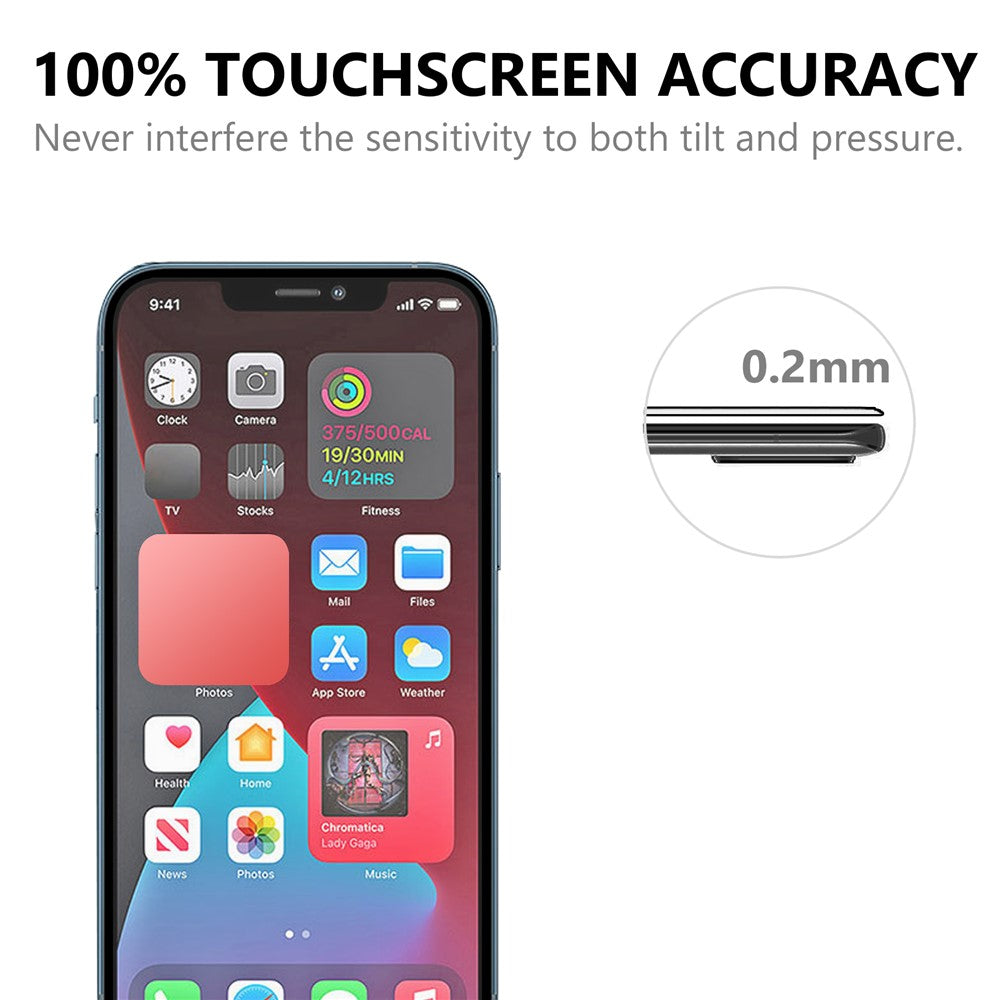 Full Glue Tempered Glass Screen Protector with Black Edges for iPhone 13 Pro Max / 14 Plus