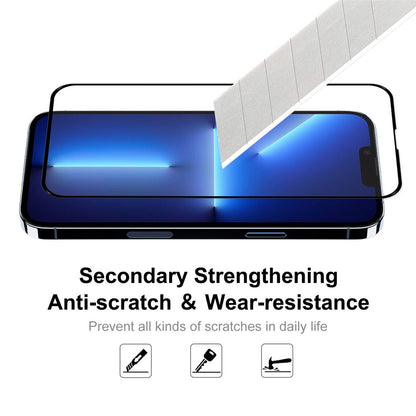 HAT PRINCE 0.26mm 9H 2.5D Complete Covering Full Glue Tempered Glass Screen Protector for iPhone 13 / 13 Pro / 14