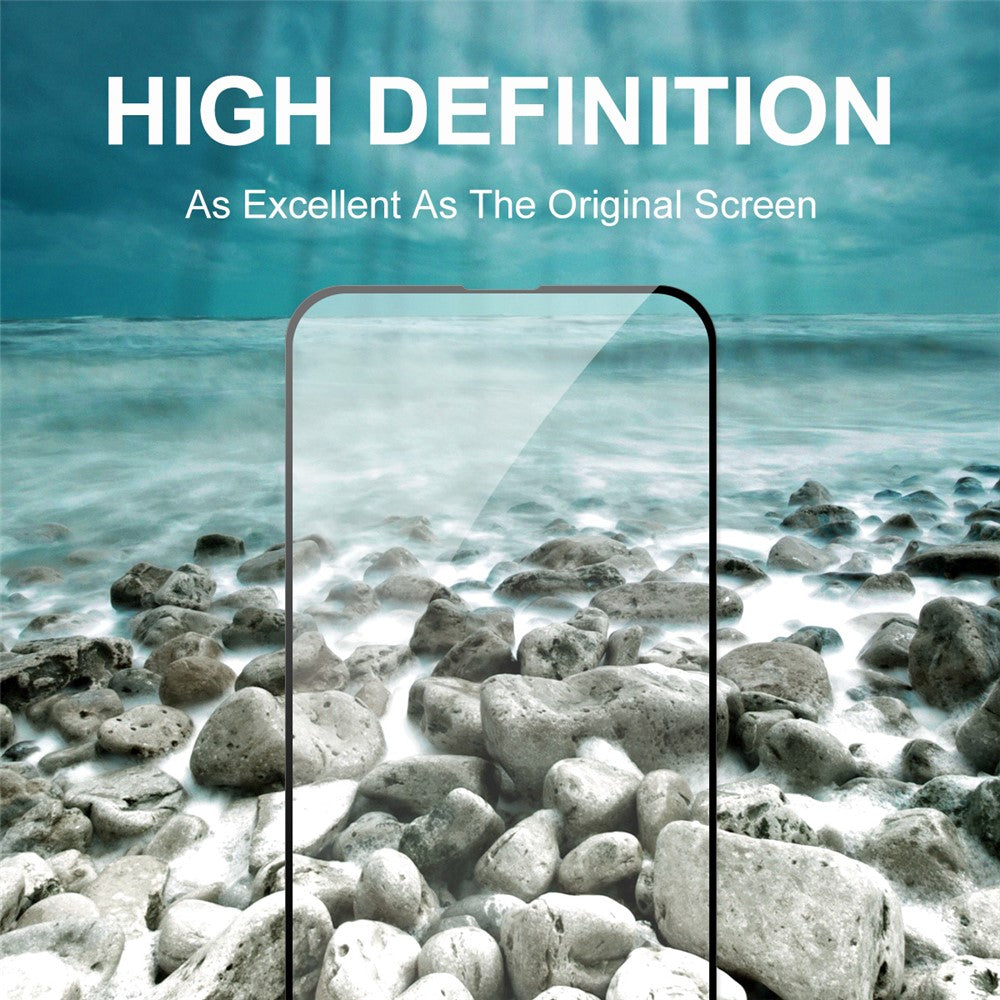 HAT PRINCE 0.26mm 9H 2.5D Complete Covering Full Glue Tempered Glass Screen Protector for iPhone 13 / 13 Pro / 14
