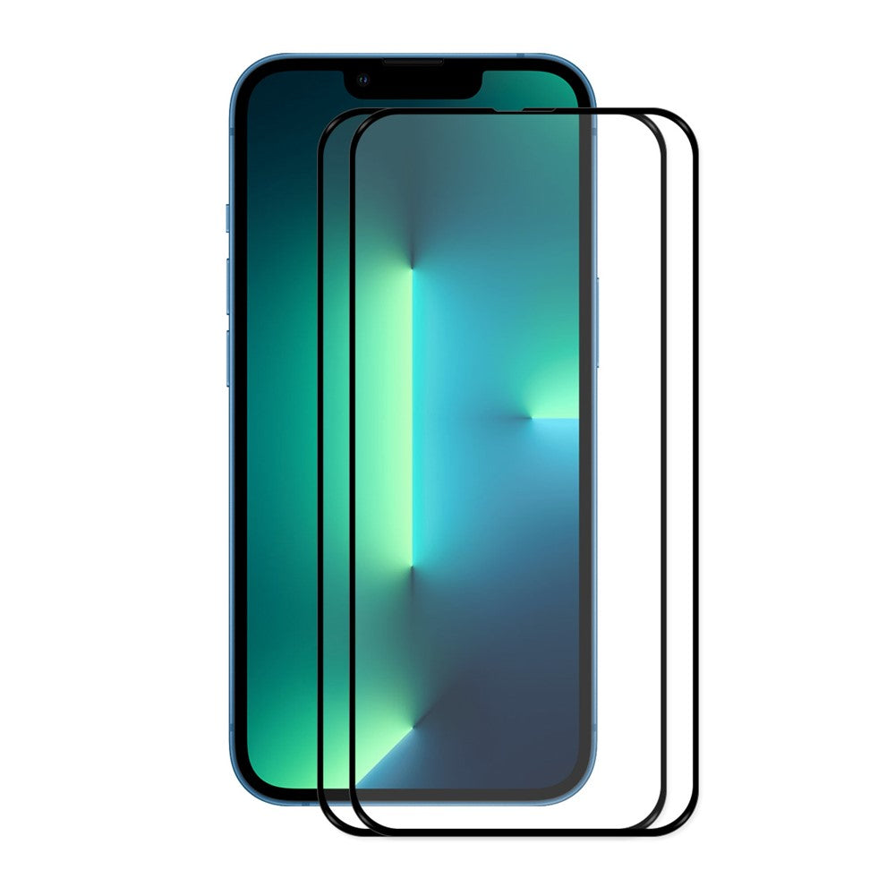 2Pcs / Set HAT PRINCE 0.26mm 9H 2.5D Full Screen Tempered Glass Full Glue Ultra Clear Screen Protector for iPhone 13 Pro Max / 14 Plus