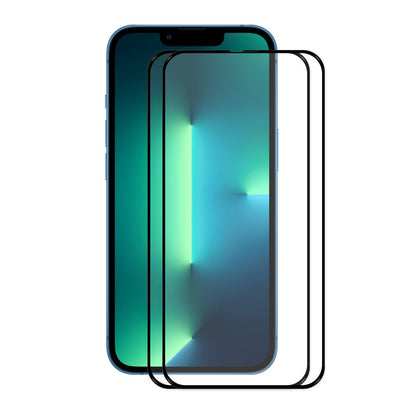 2Pcs / Set HAT PRINCE 0.26mm 9H 2.5D Full Screen Tempered Glass Full Glue Ultra Clear Screen Protector for iPhone 13 Pro Max / 14 Plus