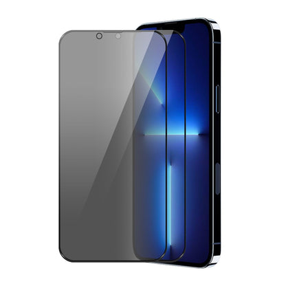 ENKAY HAT PRINCE 2Pcs / Set Complete Covering 28° Anti-spy Tempered Glass Screen Protectors Films for iPhone 13 Pro Max / 14 Plus