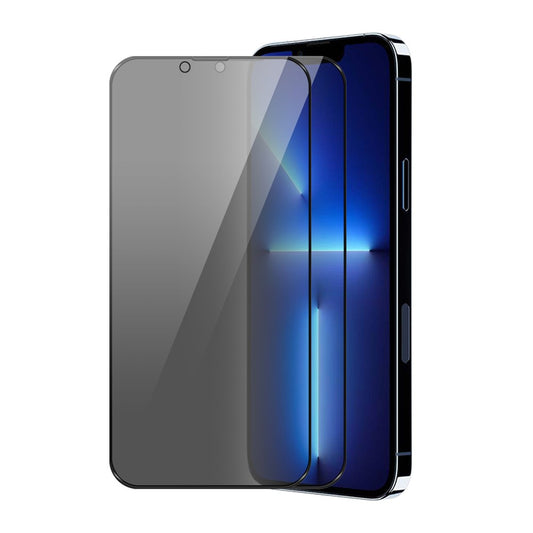ENKAY HAT PRINCE 2Pcs / Set Complete Covering 28° Anti-spy Tempered Glass Screen Protectors Films for iPhone 13 Pro Max / 14 Plus