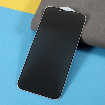 Silk Printing 180 Degree Anti-peep Full Coverage Tempered Glass Screen Protector for iPhone 13 Pro Max / 14 Plus