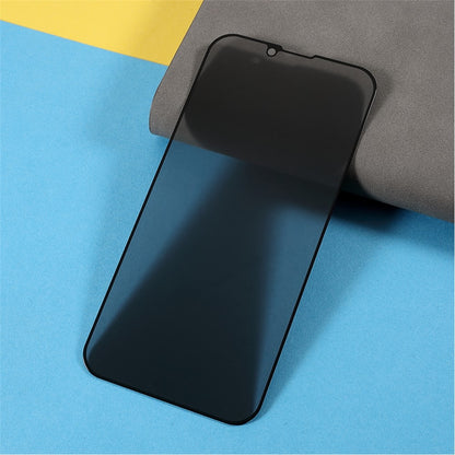 Silk Printing 180 Degree Anti-peep Full Coverage Tempered Glass Screen Protector for iPhone 13 Pro Max / 14 Plus