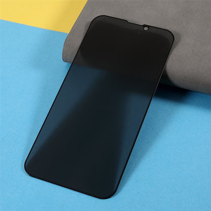 Silk Printing 180 Degree Anti-peep Full Coverage Tempered Glass Screen Protector for iPhone 13 Pro Max / 14 Plus